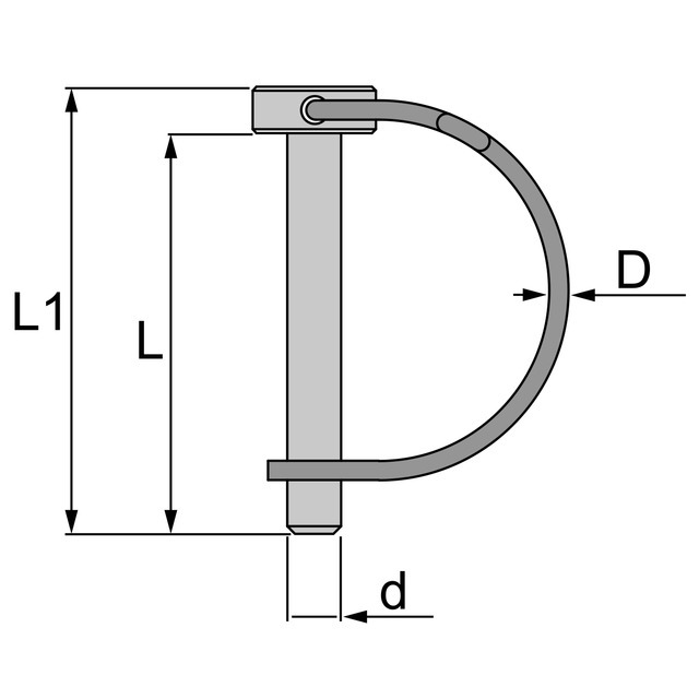 Goupille A Arceau Carre D.8MM LG.70MM référence fournisseur 31135250